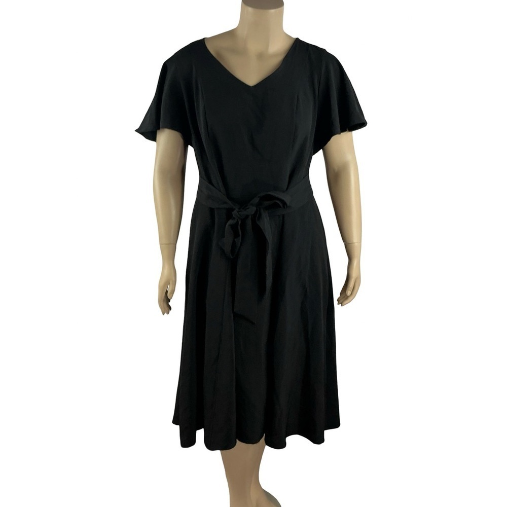 Lane Bryant Plus Size Black Midi Dress Size 18